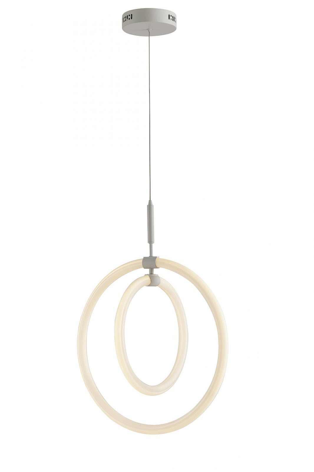 Sospensione LED cerchi diffusori in acrilico struttura in metallo bianco 50W 7300LM luce natura 4000°k HALO Sospensione LED cerchi diffusori in acrilico struttura in metallo bianco 50W 7300LM luce natura 4000°k HALO